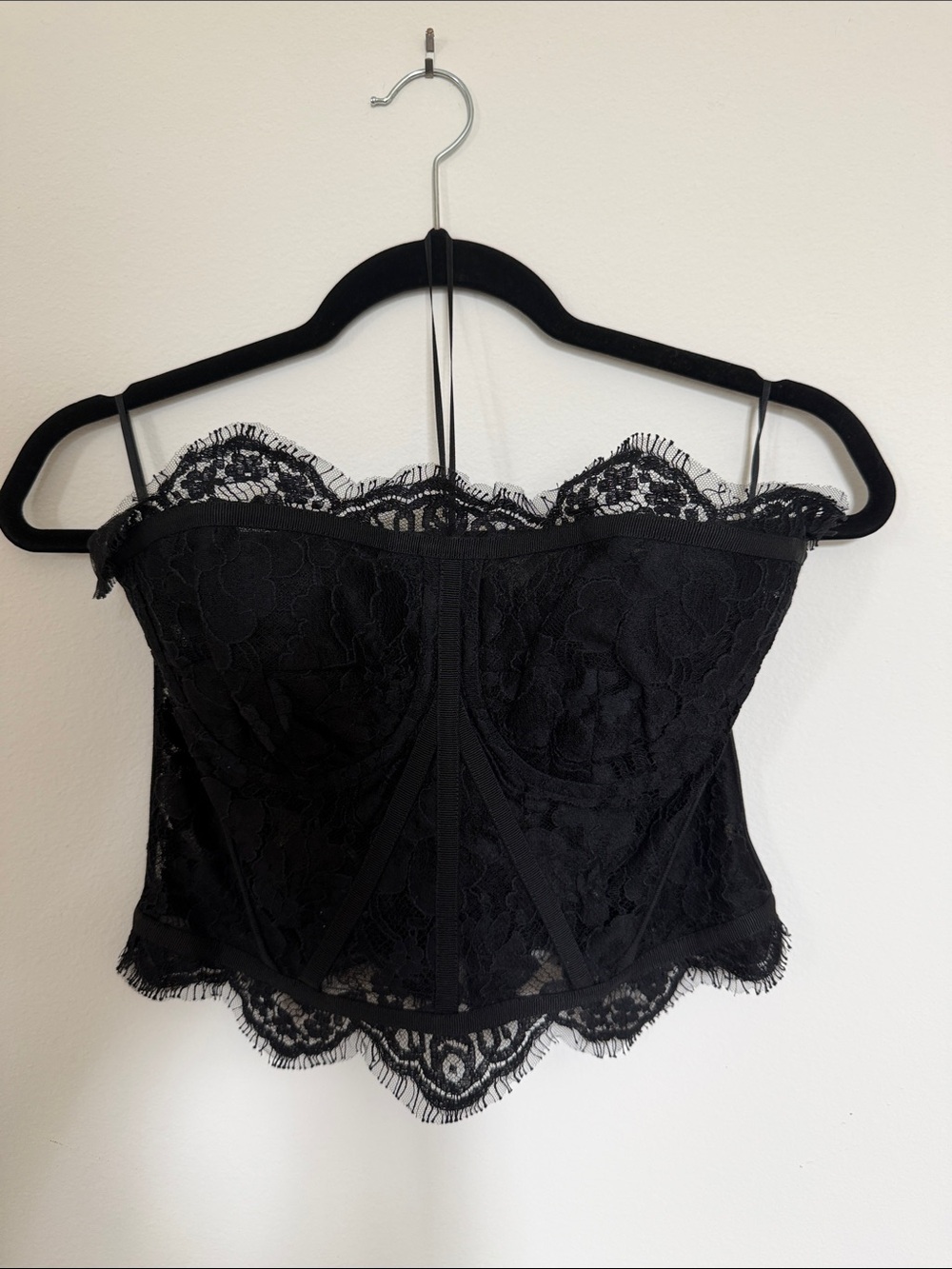 Dolce & Gabbana French Black Lace Corset Top